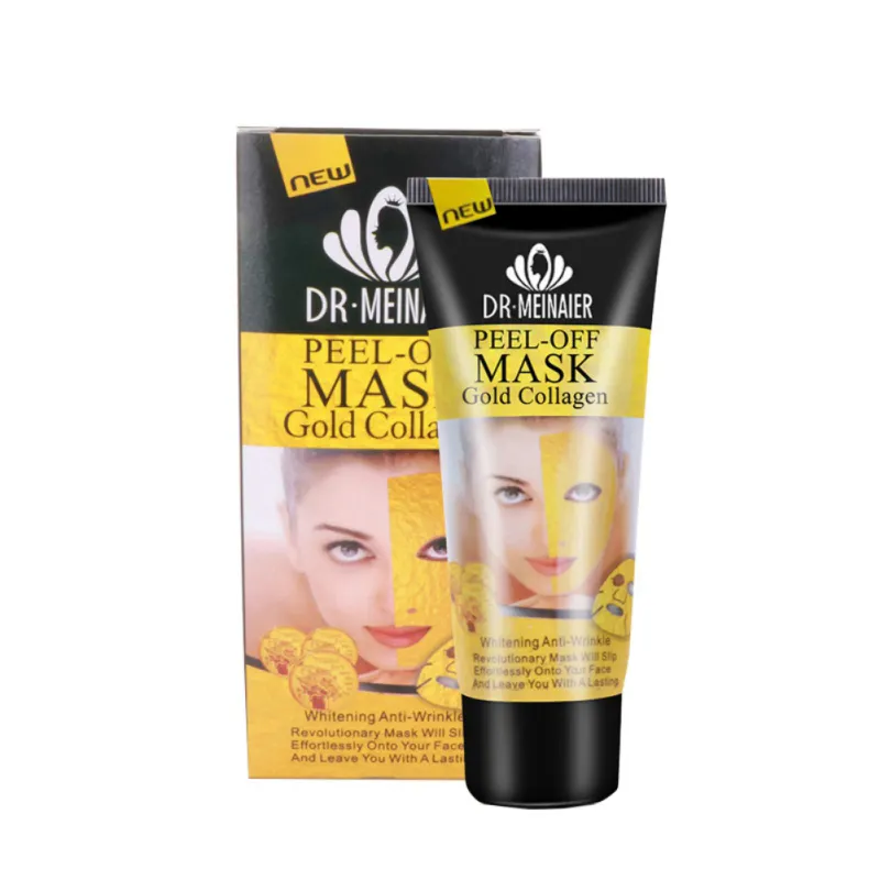 Mascarilla Facial de colágeno con logotipo personalizado, eliminador de espinillas coreanas orgánicas naturales de etiqueta privada, mascarilla de exfoliación de oro de 24k, 60g