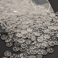 Kancing Resin Transparan Grosir 2 Lubang Bentuk Bulat untuk Menjahit Gaun, Blus, Lapisan Pakaian, dan Finishing Garmen