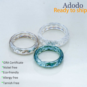 Customized Luxurious Faceted Cut VVS GRA White/Blue Green Moissanite Jewelry Unique <strong>Circle</strong> Band Diamond <strong>Ring</strong> for Men - Product Image 1