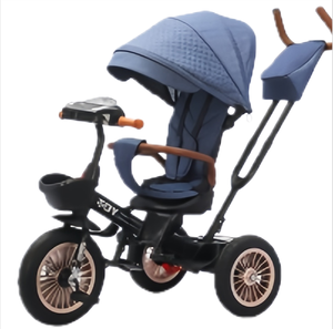 Neues Luxus-Kinderdreirad mit Metallrahmen, Sonnenschutz und Schiebestange/3-Rad-Dreirad für Kinder, faltbarer Kinderwagen - Product Image 4