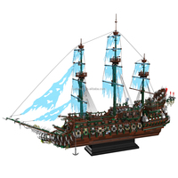 Mould King 13218 Barco Pirata El Holandés Volador, Juego de Bloques de Construcción de Modelos, Ladrillos MOC Creativos, Juguetes, Regalo de Navidad