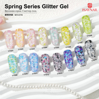 OEM/ODM Designer Spring Series Professional Nail Art UV Long Lasting Super Sparkly Glitter Gel Liquid Bottle