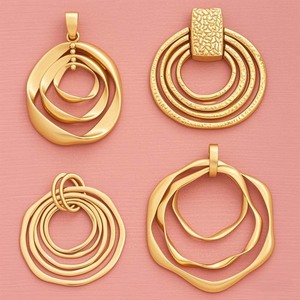 Nuevo Abanico Plegable Retro Europeo Americano con Colgante, Cadena de <span class=keywords><strong>Hueso</strong></span> de Serpiente Chapada en Oro, Accesorios Simples de Aleación Ovalada con Grabado - Product Image 1
