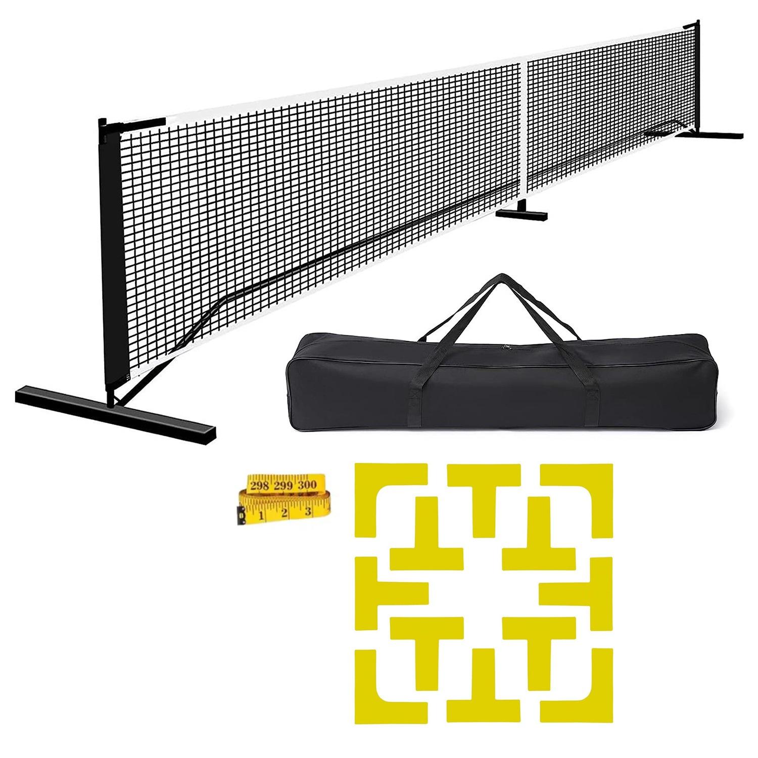 Filet de balle de cornichon avec jeu de ligne de cour et sac de transport