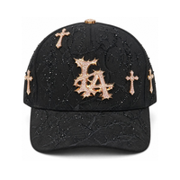 Nouvelle Casquette de Baseball à 5 Panneaux à Visière Courbe, Personnalisée en Daim et Coton, Style Sport Star Cross, Casquettes Barbas Originales avec Logo en Strass