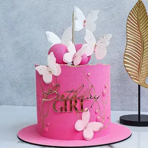 New Hot Selling Happy Birthday Ins Style Girl Or Boy Side Cake Topper Cake Decorating Supplier