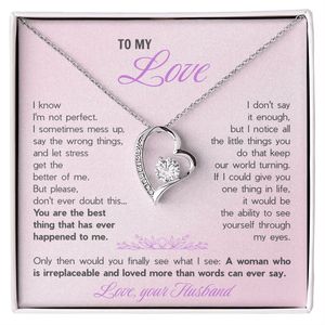 Collar con Colgante de Corazón de Cobre Romántico con Tarjeta de Texto Personalizado - Regalo Personalizado para Pareja - Product Image 5