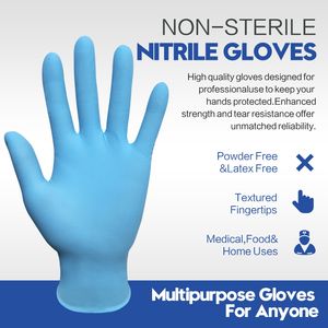 XINGYU Gant jetable en nitrile sans poudre Examen Gants dentaires en nitrile bleus Gants en nitrile jetables sans poudre - Product Image 5