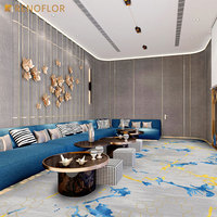 Kunden spezifische Blumenmuster Loop Pile Nylon Commercial Wand zu Wand Büro Hotel Home Floor Teppich rolle