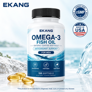 Fabriqué aux États-Unis, huile de poisson oméga 3, gélules entéronnellement enrobées, 100 gélules, complément alimentaire pour hommes - Product Image 1