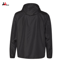 Vêtements de sport pour hommes veste coupe-vent légère à glissière complète avec doublure en polaire personnalisée