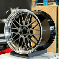 Jantes forgées de haute qualité 2 pièces 5 trous, finition argent brossé, lèvre polie, multi-rayons 5x112 pour voitures particulières FK8 BRZ