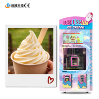 Mesin Penjual Es Krim Lunak Berbasis Susu Otomatis Penuh untuk Luar Ruangan, Komersial, dan Pintar dengan Pembayaran Koin/Uang Kertas/Kartu Kredit (OEM ODM)