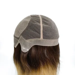 Hızlı teslimat görünmez knot insan bakire ipek üst taban tam Swiss dantel tüm İnsan saçı peruk
