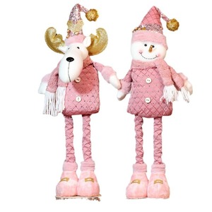 Long Leg Christmas Plush Doll Snowman Santa Claus Christmas Doll Standing Plush Toy for <b>Holiday</b> Winter Home Decoration - Product Image 6