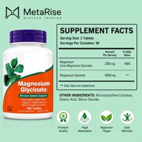 Comprimés de glycinate de magnésium à marque privée OEM 100 mg, hautement absorbables, 180 unités pour adultes, non destiné aux femmes enceintes