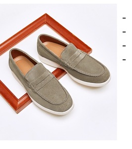 Mocassins <span class=keywords><strong>bateau</strong></span> décontractés <span class=keywords><strong>pour</strong></span> hommes en daim léger, mocassins décontractés en cuir véritable, mocassins en cuir de qualité <span class=keywords><strong>pour</strong></span> hommes - Product Image 2