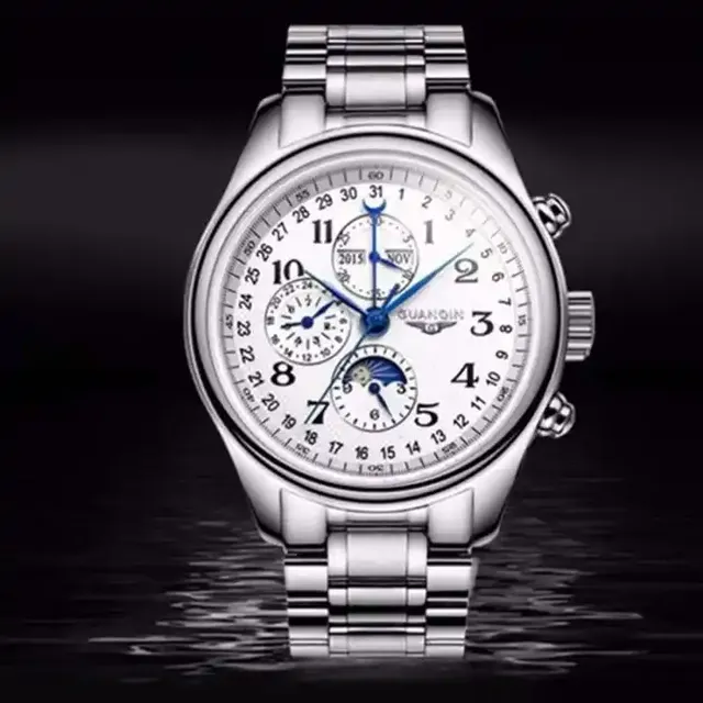 Guanqin GJ16011 Luxury Wristwatch Reloj Mujer New Business Fashion Trend Casual Metal Stainless Strap Mechanical Watch for Man