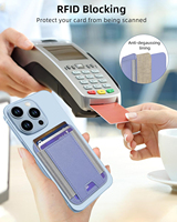 Tarjetero Magnético de Cuero PU Flexible con Banda Elástica para 12/13/14/15 Ranuras para Tarjetas, Cierre Magnético Fuerte