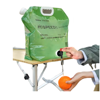 Pochette alimentaire verticale avec bec verseur, 1 gallon, sac à boisson en plastique transparent pour les voyages en plein air et l'alpinisme