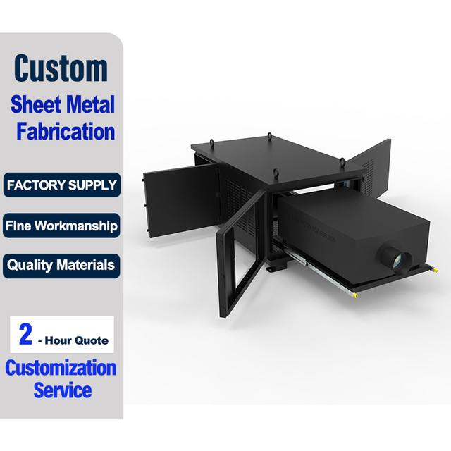 Custom Outdoor Projector Box Anti-Theft Waterproof Cooling Fan Humidity Control Easy Installation Rail OEM