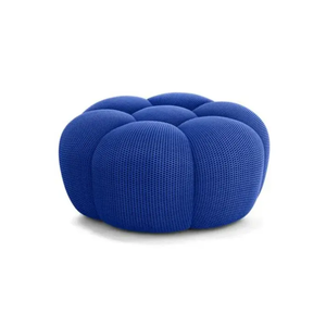 Luxury Square Fabric <b>Sofa</b> Stool Designer Hot Sales Short Modular <b>Foam</b> BUBBLE Villa Living Room Apartment Office Dark Blue - Product Image 1