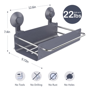 Taili-estante extraíble montado en la pared, cesta de almacenamiento, organizador, ventosa al vacío, Caddy de ducha para artículos de tocador, Baño - Product Image 2