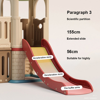 Château rebondissant de conception unique toboggan commercial pour enfants prix abordable parc d'équipement de toboggan scolaire aire de jeux intérieure pour les ventes