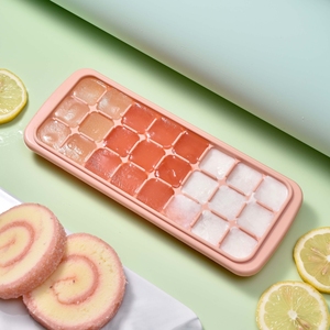 Custom 24 Grids Eco-friendly Silicone Ice Cube Mold & Complementary Food <b>Box</b> Cover Food Safe Freezer Safe for Ice Cream Makers - Product Image 4