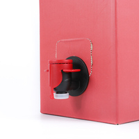 Bolsa de embalaje con boquilla de agua de papel de aluminio, bolsa de pie en caja, dispensador para bebidas líquidas, café, vino, personalizado
