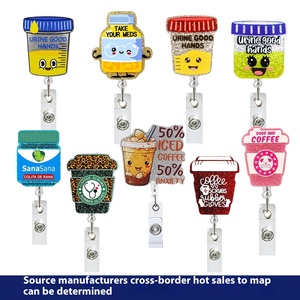 360 Graden Roterende Abs Alligator Clip Gemakkelijk Trekken Intrekbare Badge Clip Acryl Losse Poeder Patch Voor Medicijnflessen Badges - Product Image 4