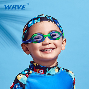 Gafas de natación WAVE para niños, de silicona, antivaho, con lente de policarbonato, máscara de natación de una pieza - Product Image 2