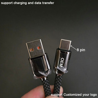 Cables USB a 8 Pines con Trenzado de Nailon Ultra Duradero, Apagado Automático de Alta Corriente de 2 Amperios