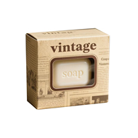 Emballage de boîte de luxe Petit paquet de papier brillant Compartiment d'emballage de savon personnalisé Boîtes en papier épais