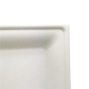 Ensemble de vaisselle en papier <span class=keywords><strong>jetable</strong></span> écologique sans pfs, assiettes dures jetables de fête Rectangle écologique à emporter Pla - Product Image 6