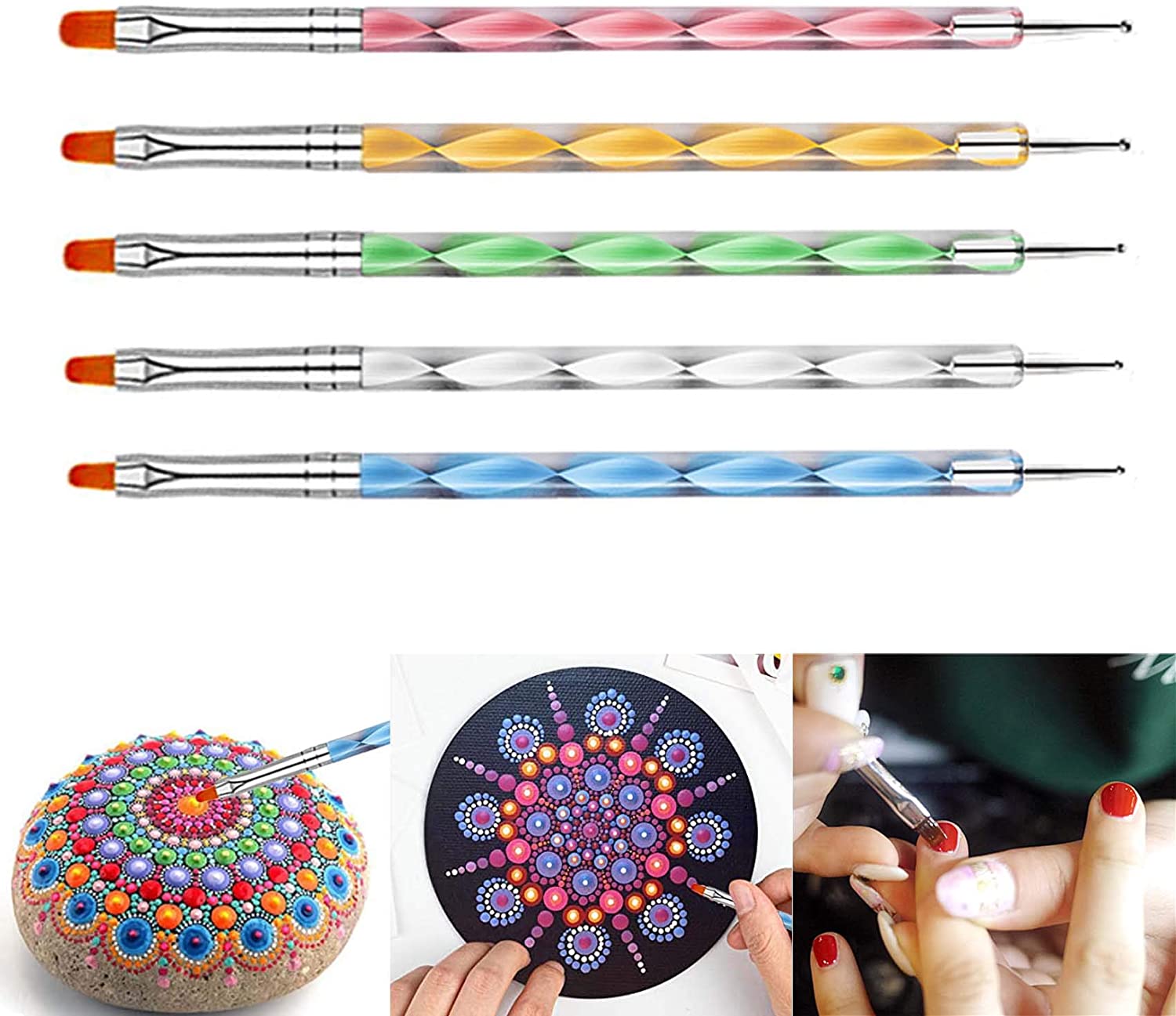 Mandala Dotting Tools Set zum Malen von Steinen, Mandala Stencil Ball Stylus Paint Tray Set Mandala Art und Draft ing Art Supplies