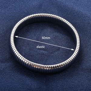 Bracelet manchette élastique en acier inoxydable avec chaîne serpent pour femmes et hommes, style punk hip-hop, bijou de main en métal, accessoire cadeau - Product Image 6