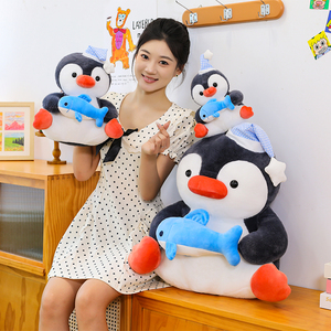 Peluche di pinguino mangiapesci adorabile, cuscino a forma di pinguino, peluche di pinguino, regali per bambini - Articolo caldo e di successo - Product Image 5