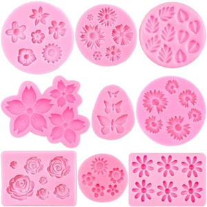Moules en silicone pour fondant, fleurs et papillons, pour chocolat, fondant, argile polymère, projets d'artisanat - Product Image 1
