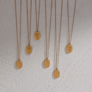 Collier pendentif fleur <span class=keywords><strong>de</strong></span> personnalité irrégulière <span class=keywords><strong>de</strong></span> 12 <span class=keywords><strong>mois</strong></span>, en acier inoxydable, colliers en pierre <span class=keywords><strong>de</strong></span> naissance plaquée or, nouvelle collection <span class=keywords><strong>2023</strong></span> - Product Image 5