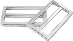 Boucles coulissantes métalliques en alliage de zinc pour sangles, attaches à trois glissières pour sangles en toile - Product Image 5