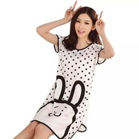 P084 été nouveau Simulation soie Shorts à manches courtes petit point rond deux pièces femmes pyjamas
