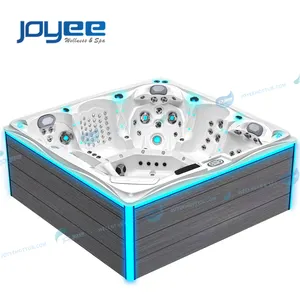 JOYEE spa factory 5 persons newest hot tub luxury whirlpool pool for outdoor 172 jets spa pool with LED bar table