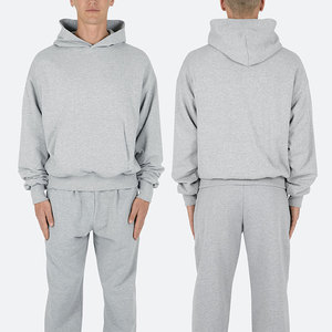 Sweat-shirt à capuche pour homme de haute qualité, 420 g/m², design argenté, sans cordon, poids lourd, personnalisable en gros, sweat-shirts vierges - Product Image 4