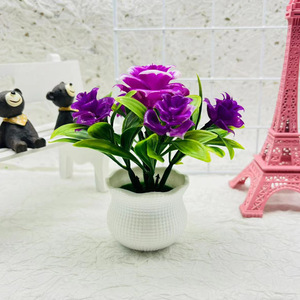 Vasos de Flores Artificiais Multicoloridos de Plástico Modernos 14*12cm para Decoração de Casa, Escritório, Casamento e Festa de Ano Novo - Product Image 4