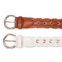 Ceinture en cuir écossais vintage pour femme, avec œillets entrelacés en PU et boucle ovale dorée en alliage de zinc, idéale pour les robes féminines.