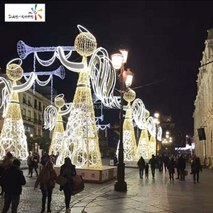 Lumière LED ange pour Noël, Diwali, Halloween, décoration extérieure, lumière ange 3D - Product Image 3