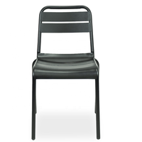 Chaise bistro industrielle moderne en fer pour jardin extérieur patio restaurant salle à manger chambre à coucher-meubles empilables en acier