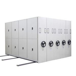Yu Zhengguan Mobile Shelving 6 Layer Hand Crank Track Filing Cabinet Office Archive <b>Storage</b> Steel Cabinet With Lock - Product Image 1