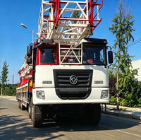 Plateforme de réparation de puits montée sur camion XJ650 à moteur diesel avec pompe et moteur pour le forage pétrolier